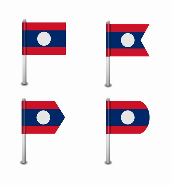 Satz von vier Flaggen laos — Stockvektor