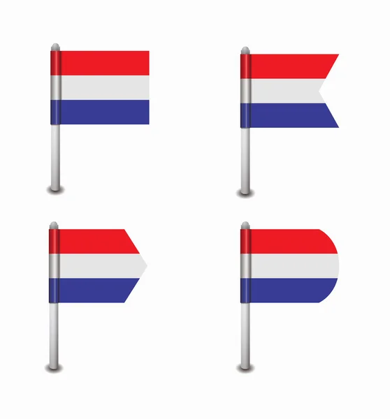 Conjunto de quatro bandeiras Países Baixos — Vetor de Stock
