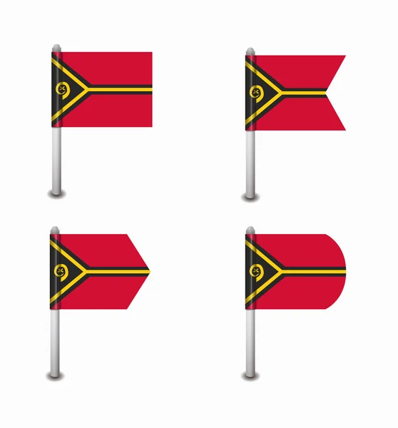 Набор из четырех флагов Вануату — стоковый вектор