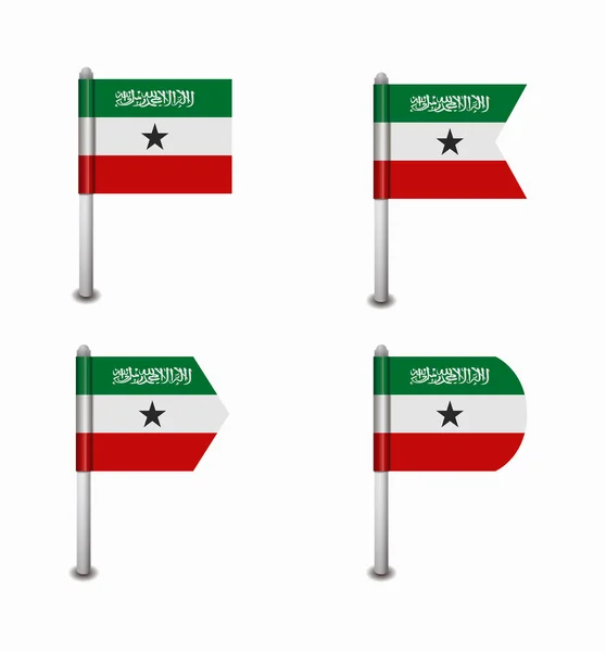 Set of four flags Somaliland — Stock Vector