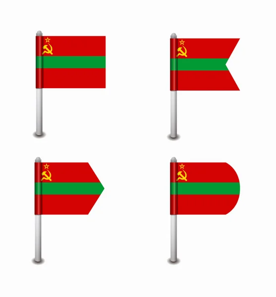 Set of four flags Transnistria — Stock Vector