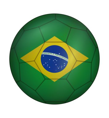 soccer ball flag of Brazil