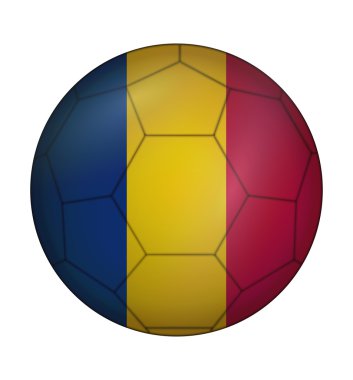 soccer ball flag of Chad