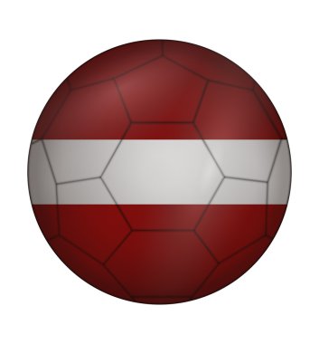 soccer ball flag of Latvia