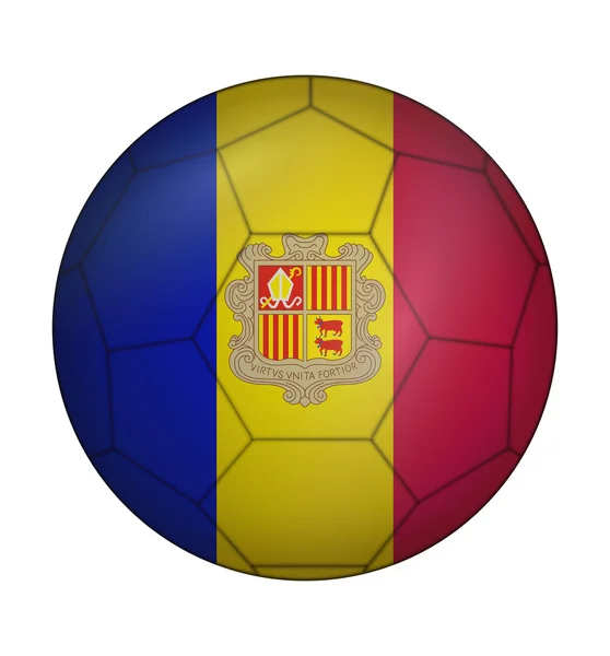 Soccer ball flag of Andorra — Wektor stockowy