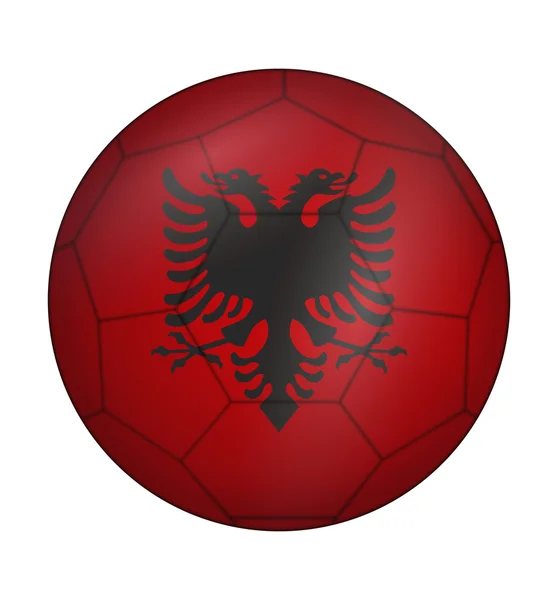 Soccer ball flag of Albania — Stockvector