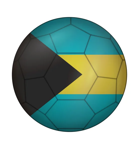 Soccer ball flag of Bahamas — Stock vektor