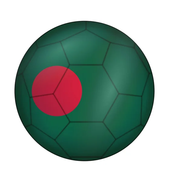 Pelota de fútbol bandera de Bangladesh — Archivo Imágenes Vectoriales