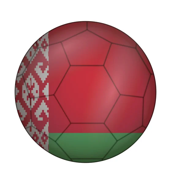 Soccer ball flag of Belarus — Stok Vektör