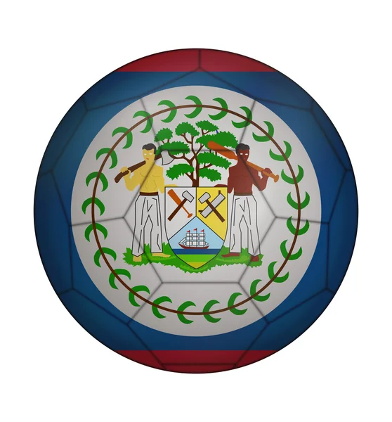 Soccer ball flag of Belize — Stock Vector
