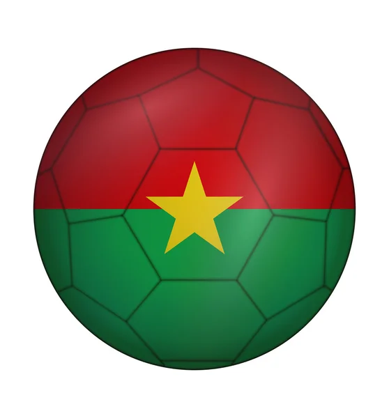 Soccer ball flag of Burkina Faso — ストックベクタ