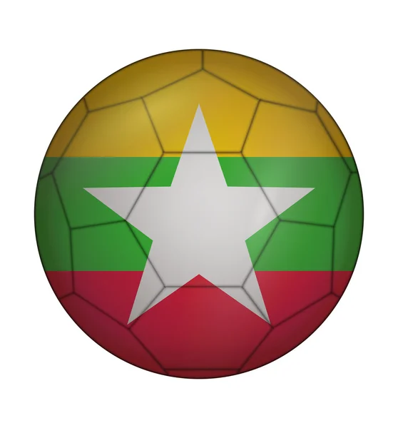 Fußballfahne von Burma — Stockvektor