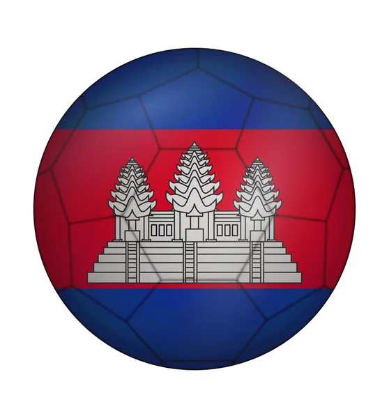 Soccer ball flag of Cambodia — Stockový vektor