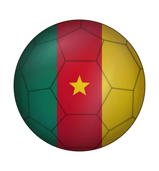 Soccer ball flag of Cameroon — ストックベクタ