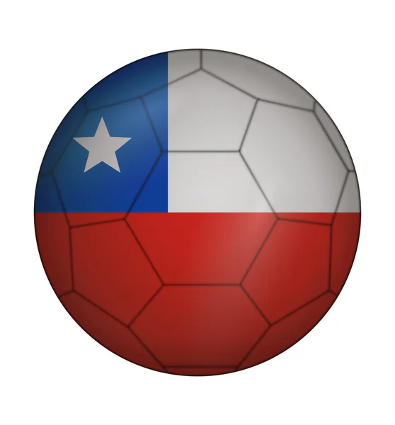 Soccer ball flag of Chile — Wektor stockowy