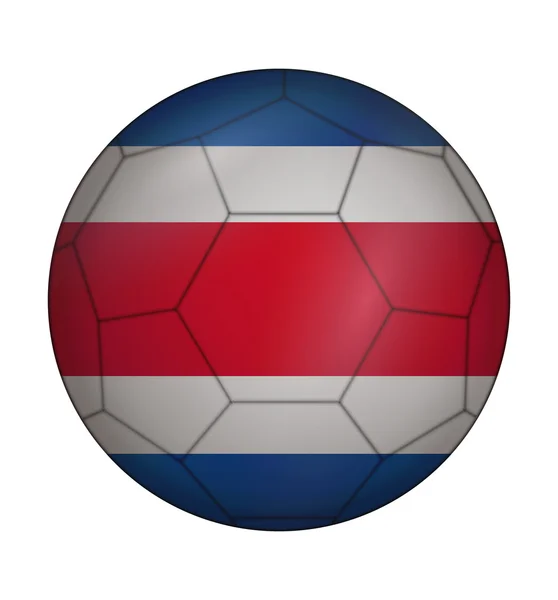 Soccer ball flag of Costa Rica — ストックベクタ