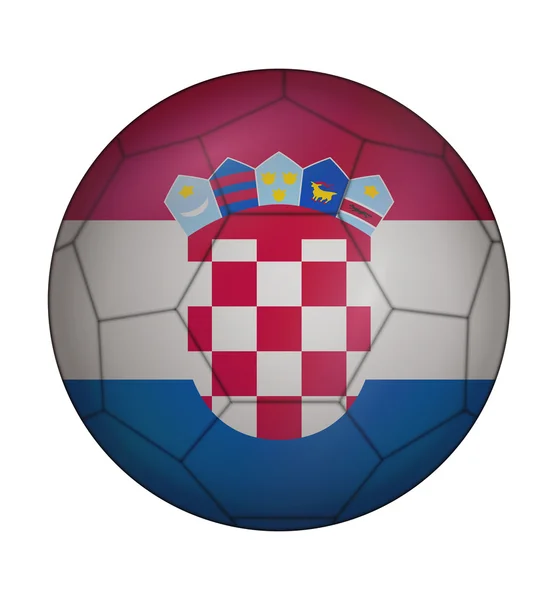 Bola de futebol bandeira da Croácia — Vetor de Stock
