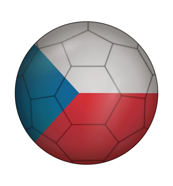 Soccer ball flag of Czech — ストックベクタ