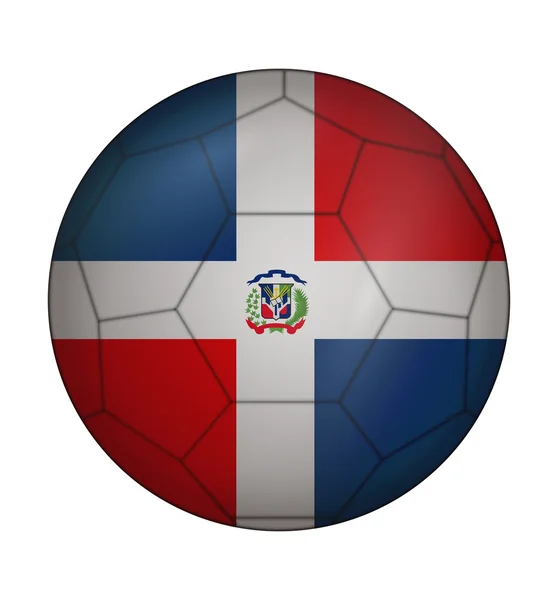 Soccer ball flag of Dominican Republic — Stock Vector