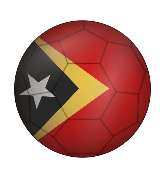 Soccer ball flag of East Timor — Stockvector