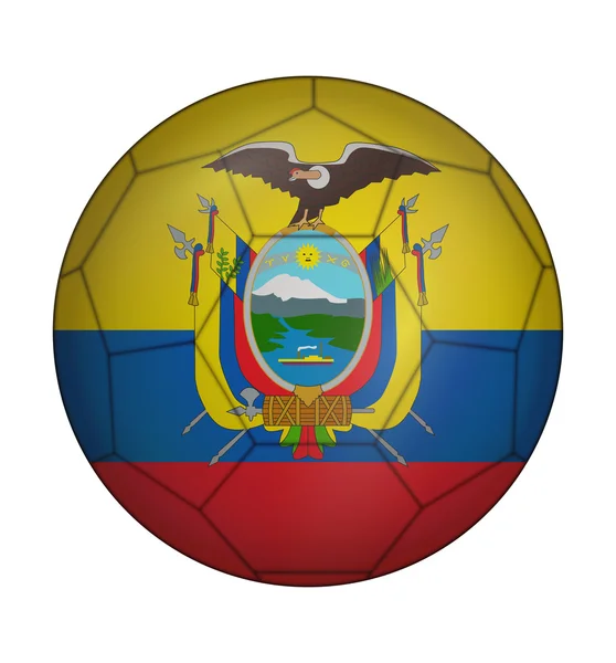 Soccer ball flag of Ecuador — Stockový vektor