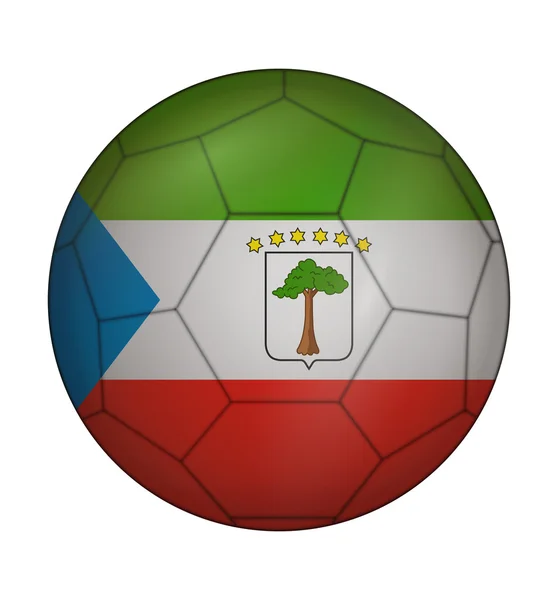 Soccer ball flag of Equatorial Guinea — Wektor stockowy