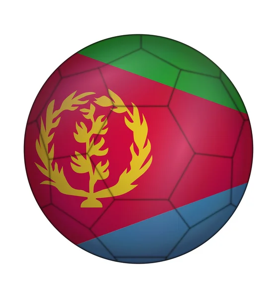 Soccer ball flag of Eritrea — Διανυσματικό Αρχείο