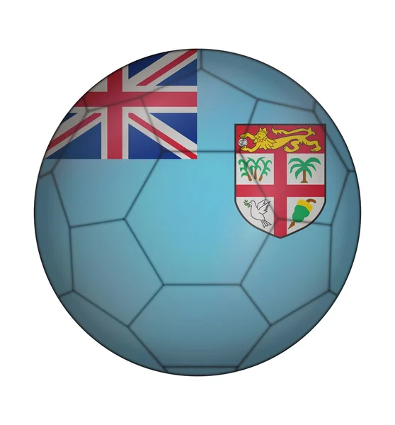 Bola de futebol bandeira de Fiji — Vetor de Stock