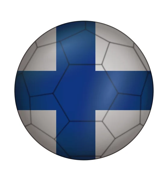 Bola de futebol bandeira de Filand — Vetor de Stock