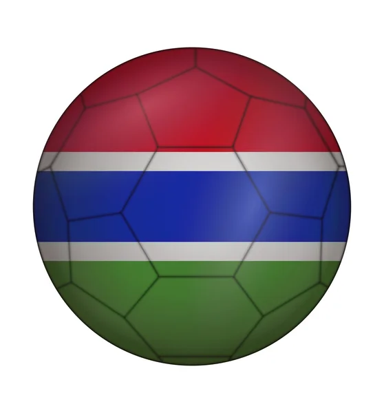 Soccer ball flag of Gambia — ストックベクタ