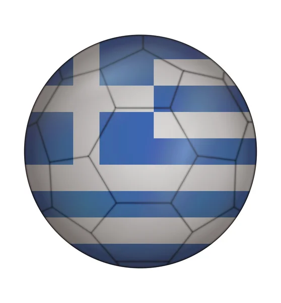 Soccer ball flag of Greece — Wektor stockowy