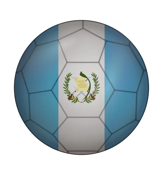 Pelota de fútbol bandera de Guatemala — Vector de stock