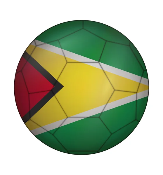Soccer ball flag of Guyana — Stock Vector