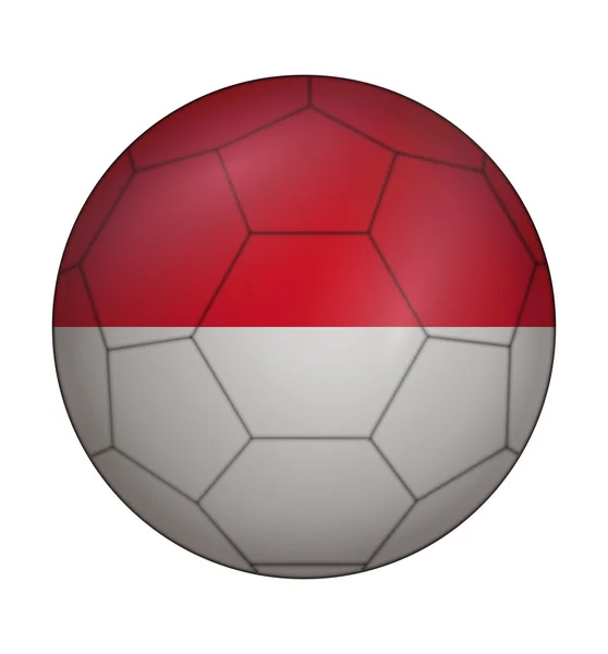 Pelota de fútbol bandera de Indonesia — Archivo Imágenes Vectoriales