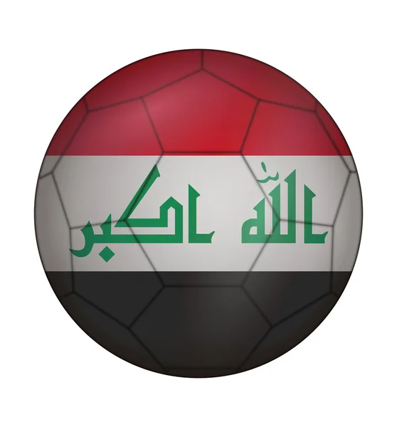 Soccer ball flag of Iraq — Wektor stockowy
