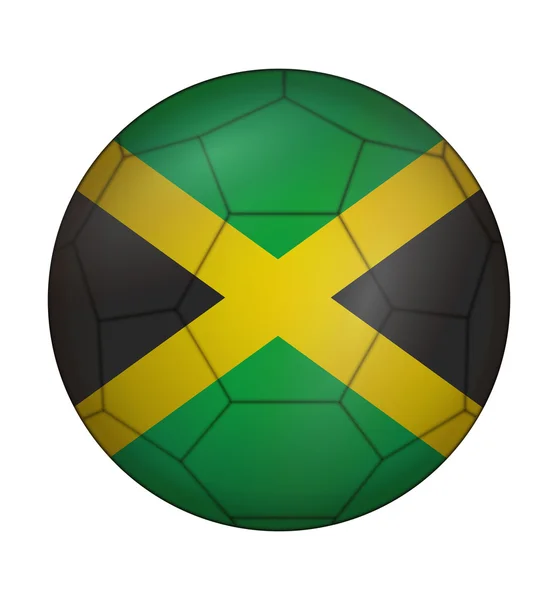 Soccer ball flag of Jamaica — Διανυσματικό Αρχείο