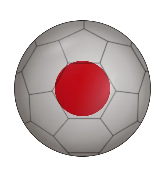 Soccer ball flag of Japan — ストックベクタ