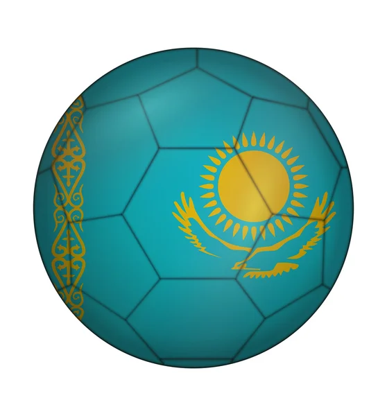 Soccer ball flag of Kazakhstan — Wektor stockowy