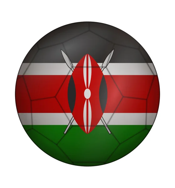 Ballon de football drapeau du Kenya — Image vectorielle