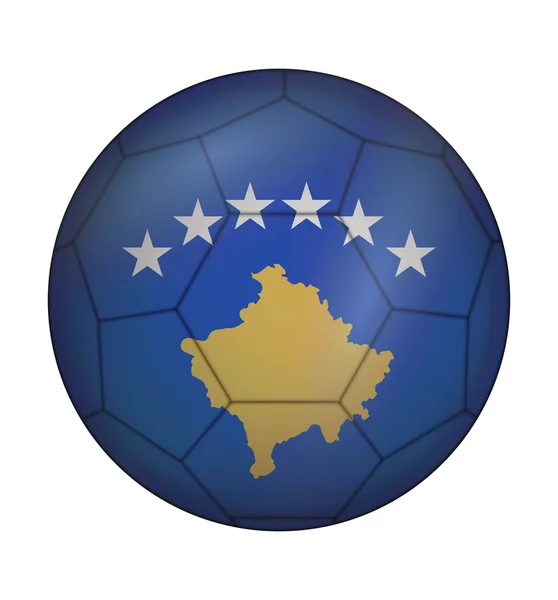 Soccer ball flag of Kosovo — Wektor stockowy