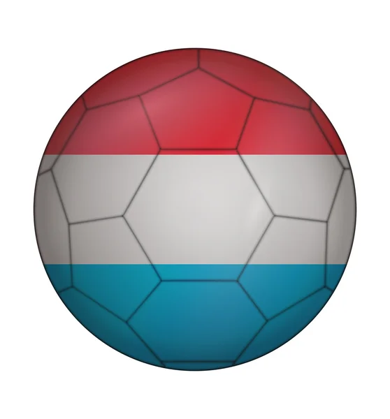 Флаг Люксембурга по футболу — стоковый вектор