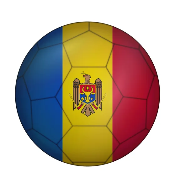 Soccer ball flag of Moldova — Wektor stockowy