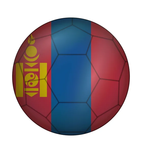 Soccer ball flag of Mongolia — ストックベクタ