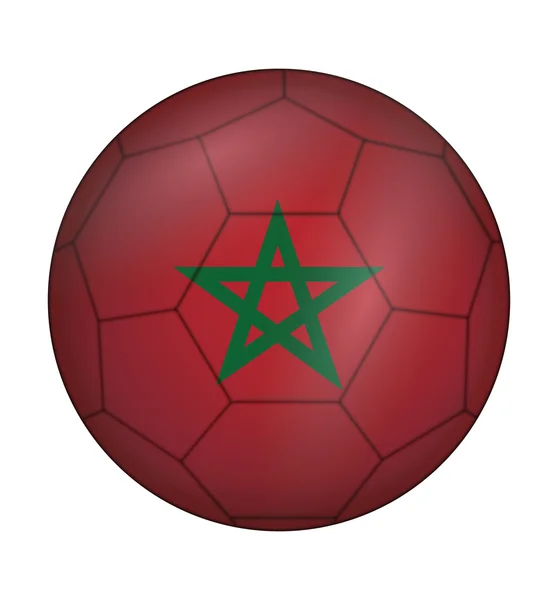 Marokkanische Fußballfahne — Stockvektor