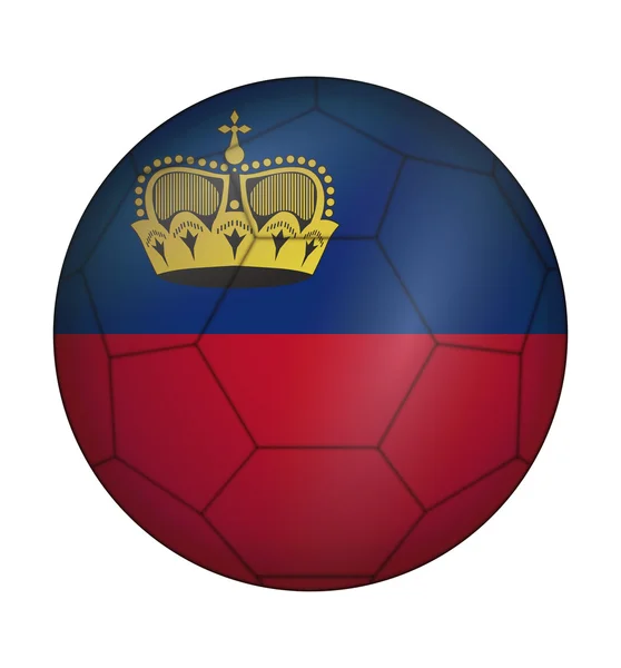Fußball-Fahne von Liechtenstein — Stockvektor