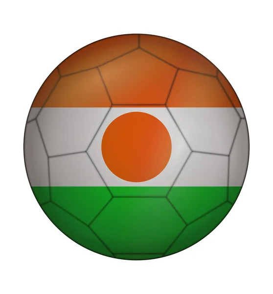 Soccer ball flag of Niger — ストックベクタ