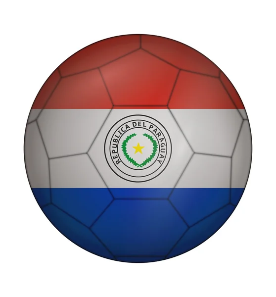 Fußball-Flagge Paraguays — Stockvektor