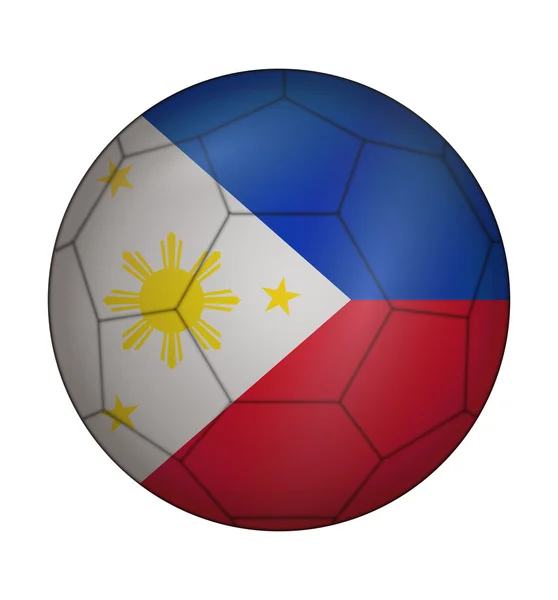 Pelota de fútbol bandera de Filipinas — Archivo Imágenes Vectoriales