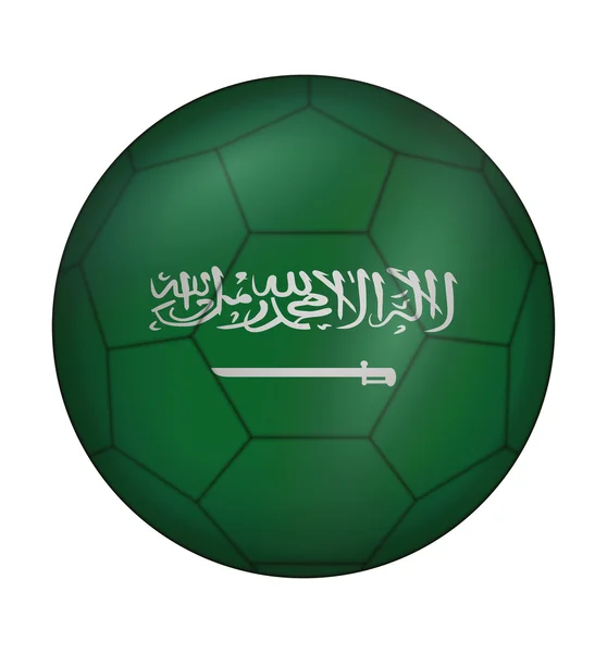 Soccer ball flag of Saudi Arabia — Stock Vector