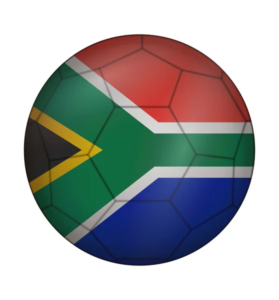 Bola de futebol bandeira da África do Sul — Vetor de Stock